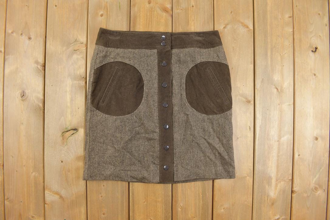 Vintage 1990s Togo Corduroy Skirt Size 8  True Vintage  Vintage Skirt  Retro Style