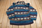 Vintage 1990s All Over Aztec Pattern Fleece Sweater
