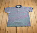 Vintage 1990s L.L Bean Casco Bay Striped Blank Short Sleeve Button Up Shirt