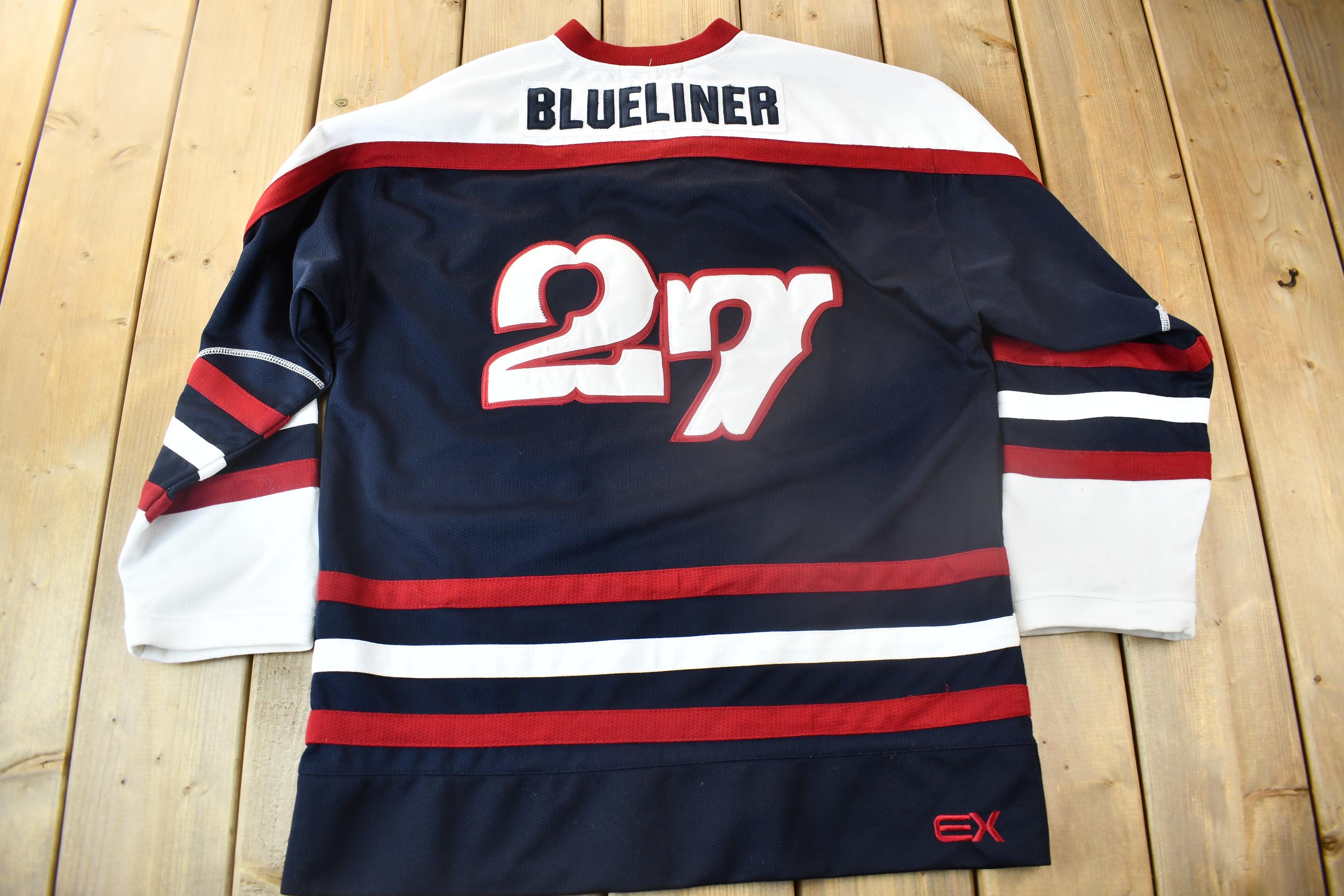 Vintage Y2K Exco Blue Liner Hockey Jersey