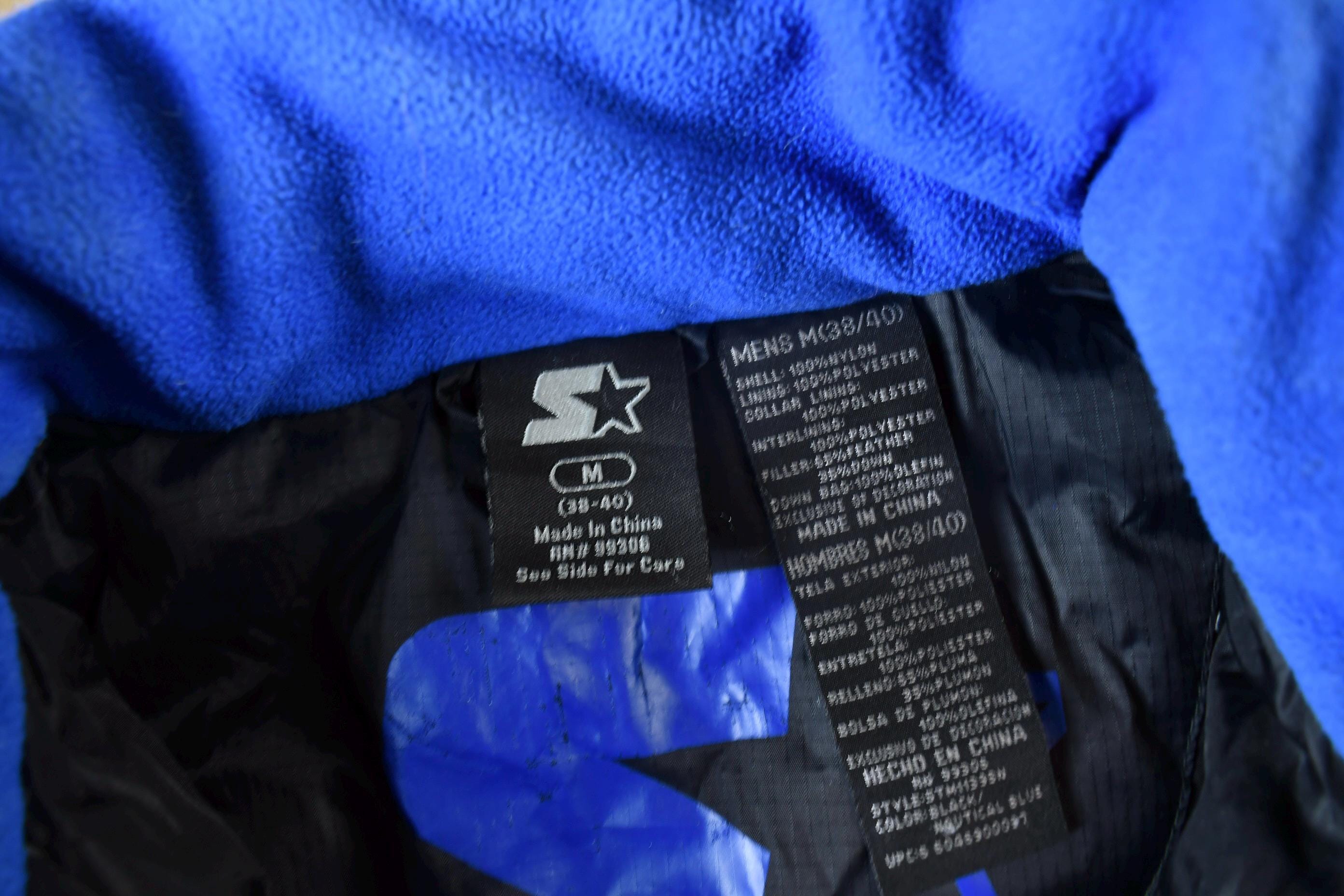 Vintage Y2K Starter Puffer Jacket / Black jacket / Size Medium / Vintage Starter