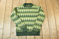 Vintage 1970s ST Leger Argyle Knit Abstract Pattern Crewneck Sweater