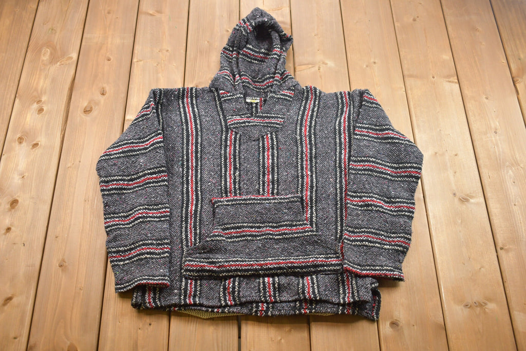 Vintage 1990's Earth Rug Hoodie  90s Hoodie  Vintage Sweater  Earth Rug Sweater  80s  90s  Athletic Pull Over  Striped Hoodie