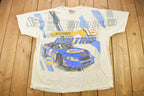 Vintage 1990s Michael Waltrip All Over Print Napa NASCAR Racing T-Shirt