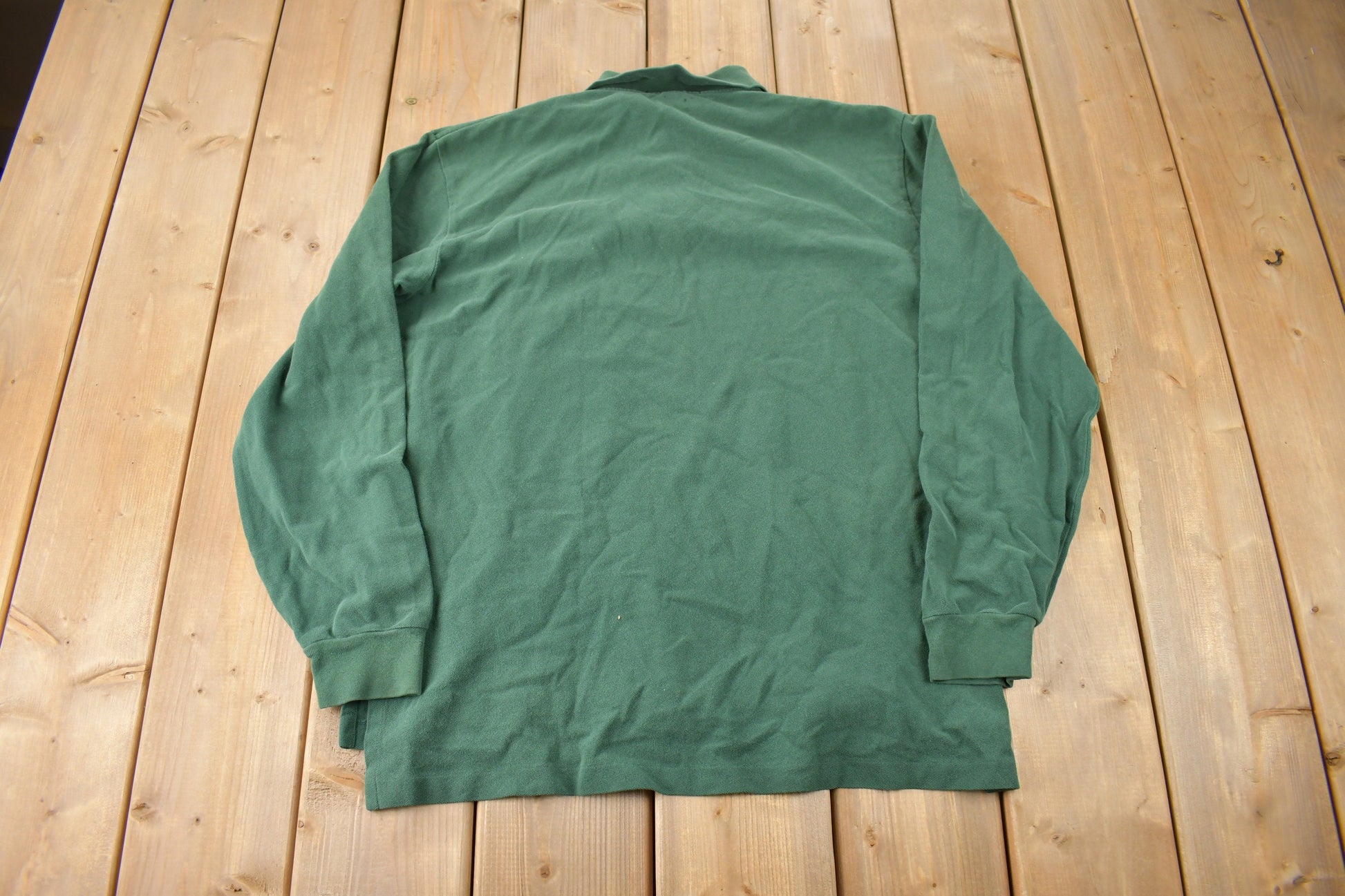 Vintage 1990s Polo By Ralph Lauren Embroidered Ski Bear Long Sleeve Polo Shirt