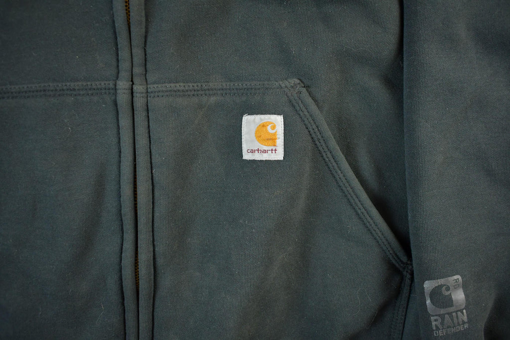 Vintage 2000s Distressed Carhartt Zip Up Thermal Hoodie Men's 3XL Tall