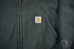 Vintage 2000s Distressed Carhartt Zip Up Thermal Hoodie Men's 3XL Tall