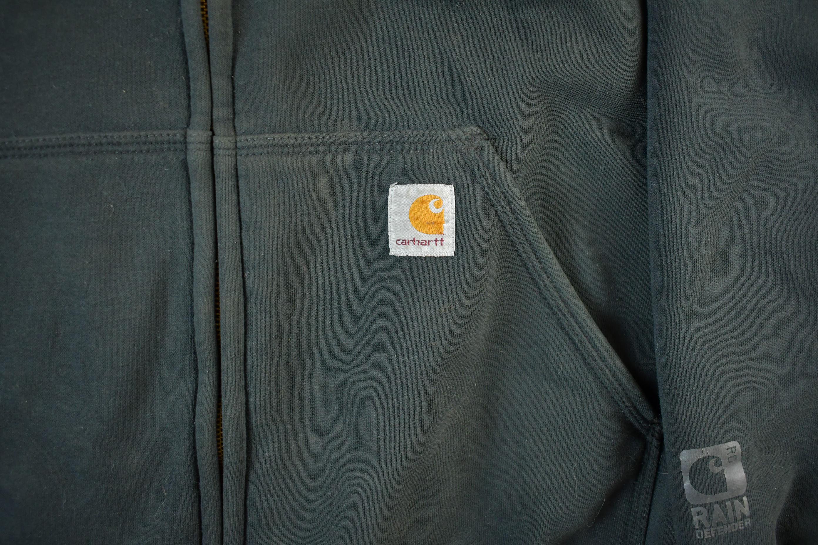 Vintage 2000s Distressed Carhartt Zip Up Thermal Hoodie Men's 3XL Tall