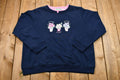 Vintage 1990s Primrose Bouquet Embroidered Crewneck Sweatshirt