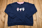 Vintage 1990s Primrose Bouquet Embroidered Crewneck Sweatshirt