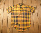 Vintage 1990s GMT Collection Plaid Flannel Button Up Shirt
