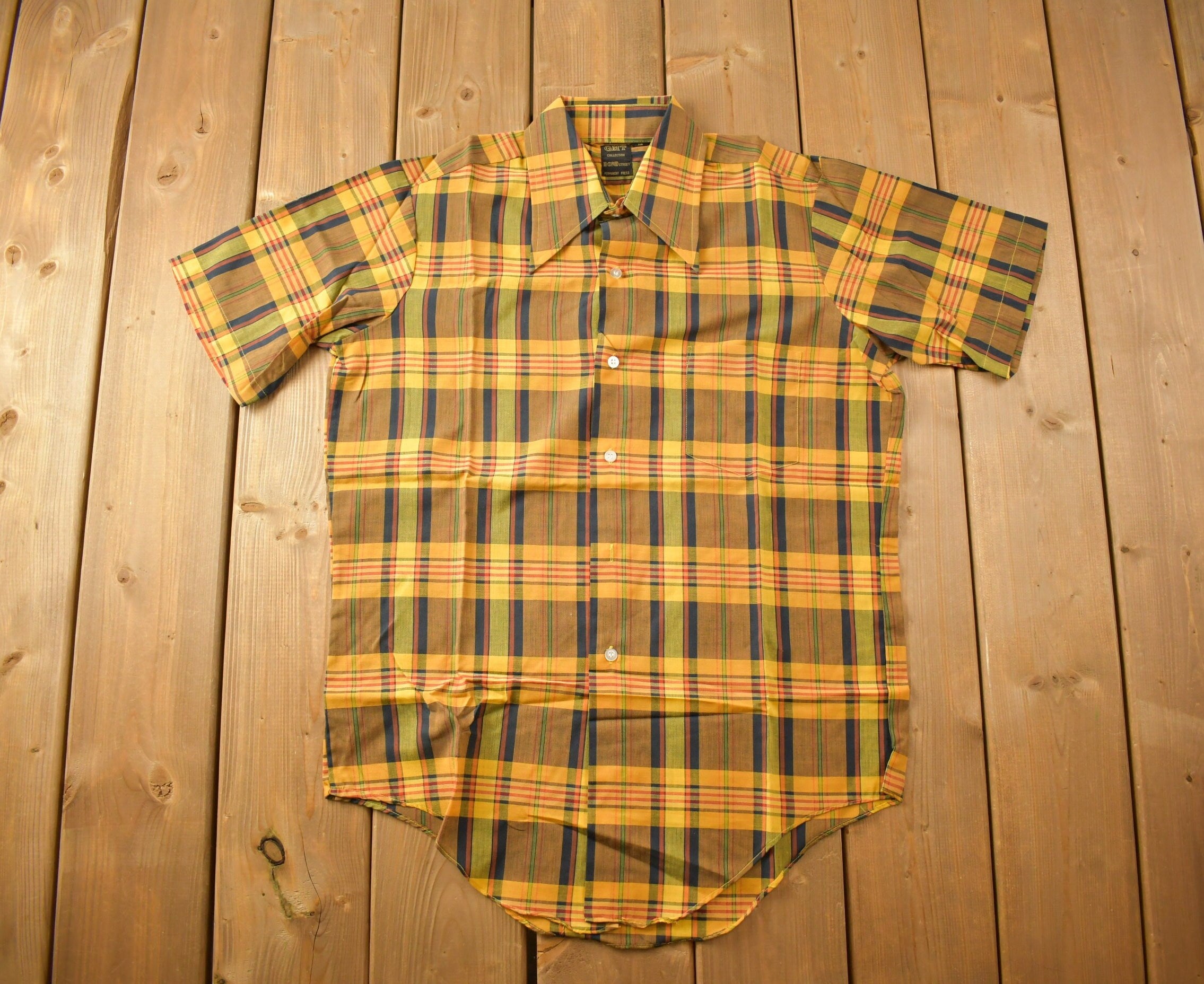 Vintage 1990s GMT Collection Plaid Flannel Button Up Shirt