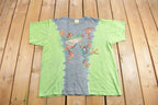 Vintage 1990s Tree Frog Theme Graphic Habitat T-Shirt  All Over Print  Streetwear  Nature T Shirt  Outdoorsman