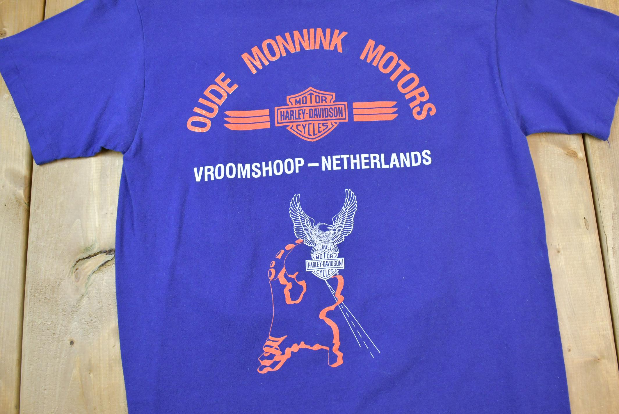 Vintage 1992 Made In Milwaukee Harley Davidson Motorcycles Graphic T-Shirt