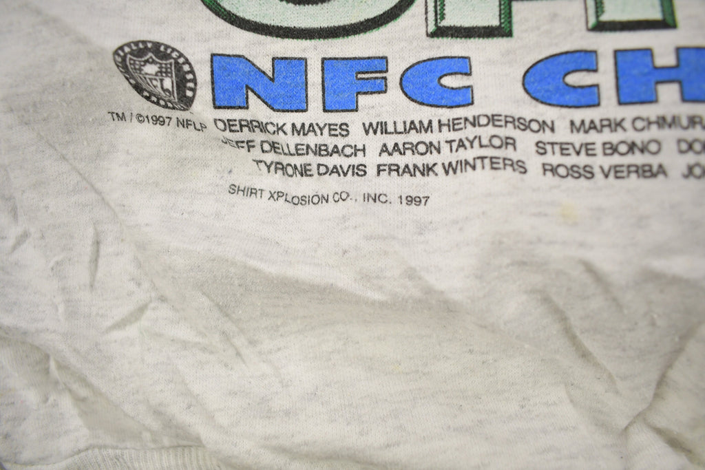 Vintage 1997 Green Bay Packers Big Head NFL Crewneck Sweatshirt