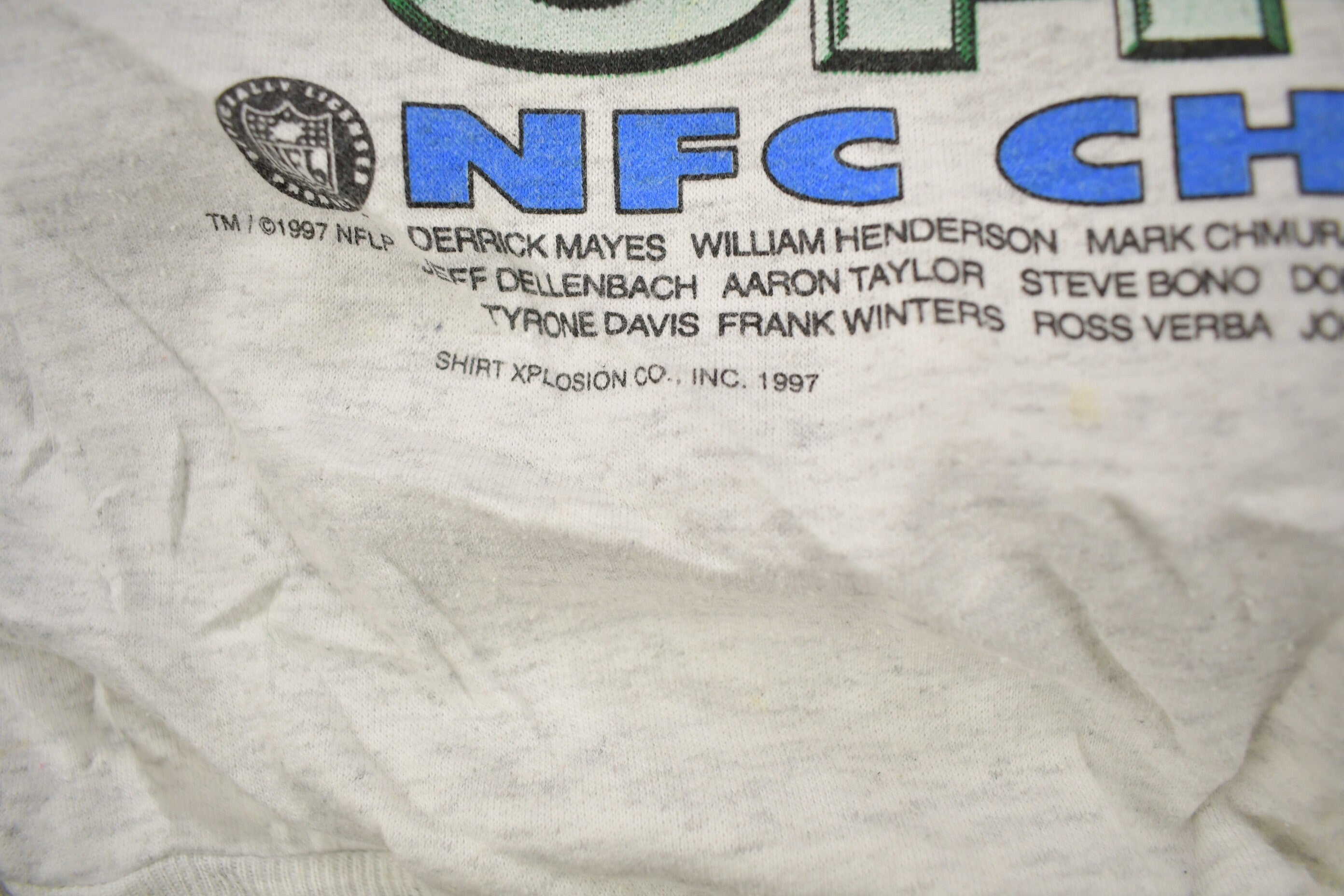 Vintage 1997 Green Bay Packers Big Head NFL Crewneck Sweatshirt