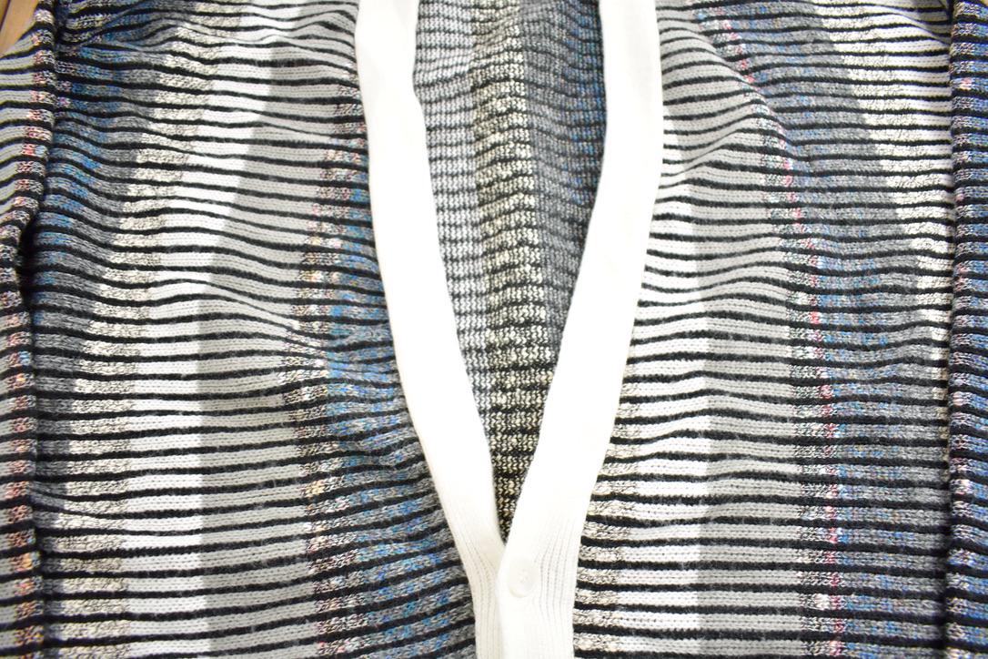 Vintage 1990s Megalos Abstract Pattern Knit Cardigan Sweater