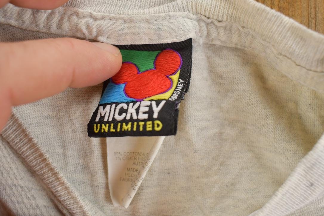 Vintage 1990s Mickey Quality Disney Cartoon Promo T-Shirt