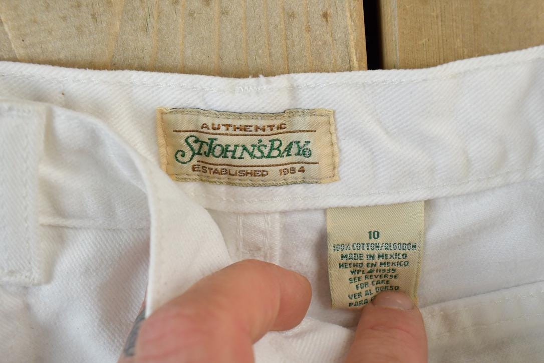 Vintage 1990s St Johns Bay White Jean Shorts