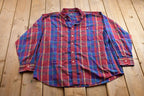 Vintage 1990s Steeplechase Plaid Button Up Shirt