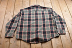 Vintage 1990s Northwest Territory Plaid Acrylic Flannel Button Up Shirt