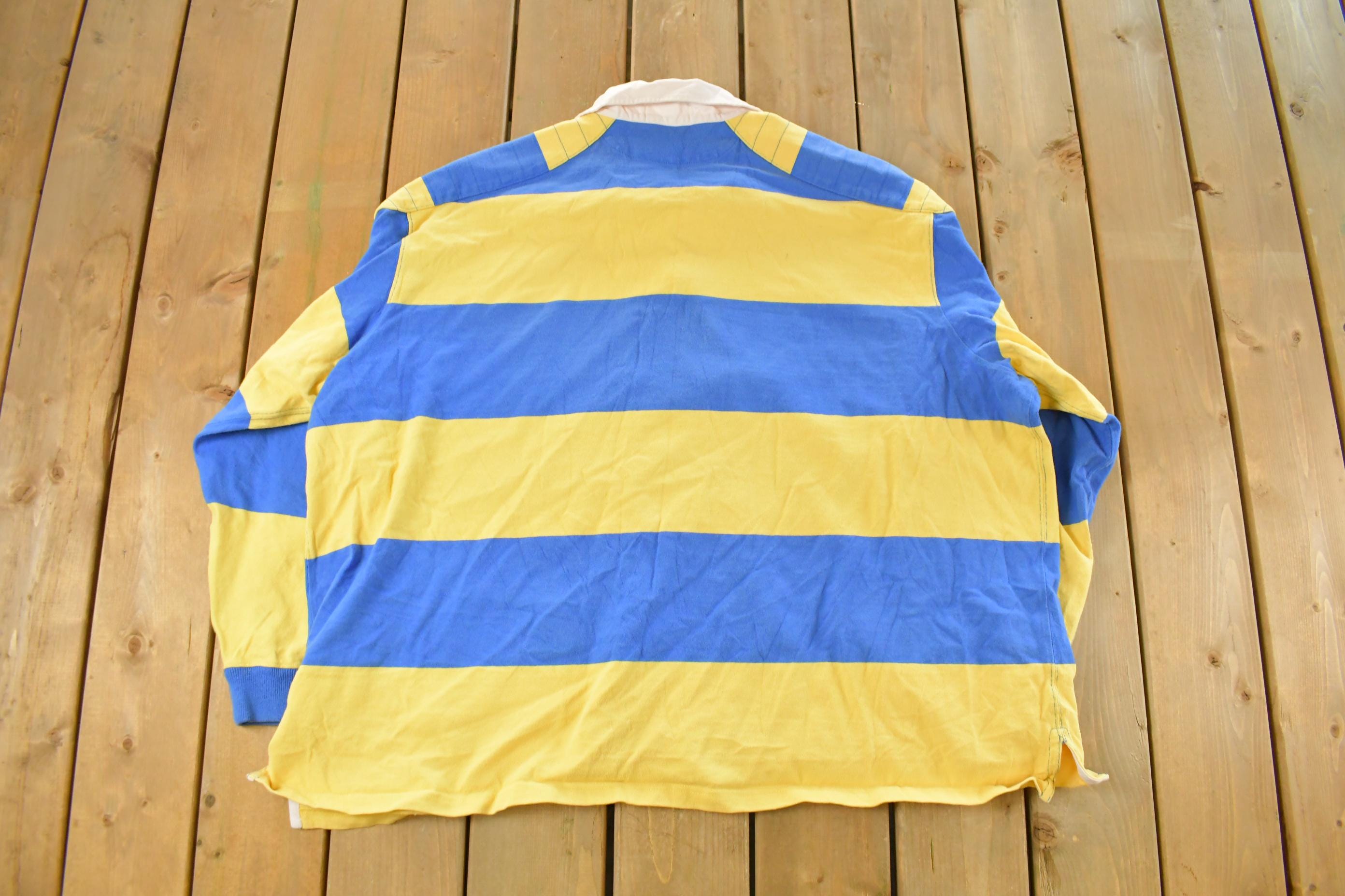 Vintage 1990s Polo By Ralph Lauren Button Up Rugby Shirt Mens 2XL
