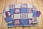 Vintage 1990s Christopher & Banks Knitted Patchwork Blazer Sweater