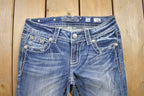 Vintage Y2K Miss Me Bedazzled Low Rise Jeans Size 26x34