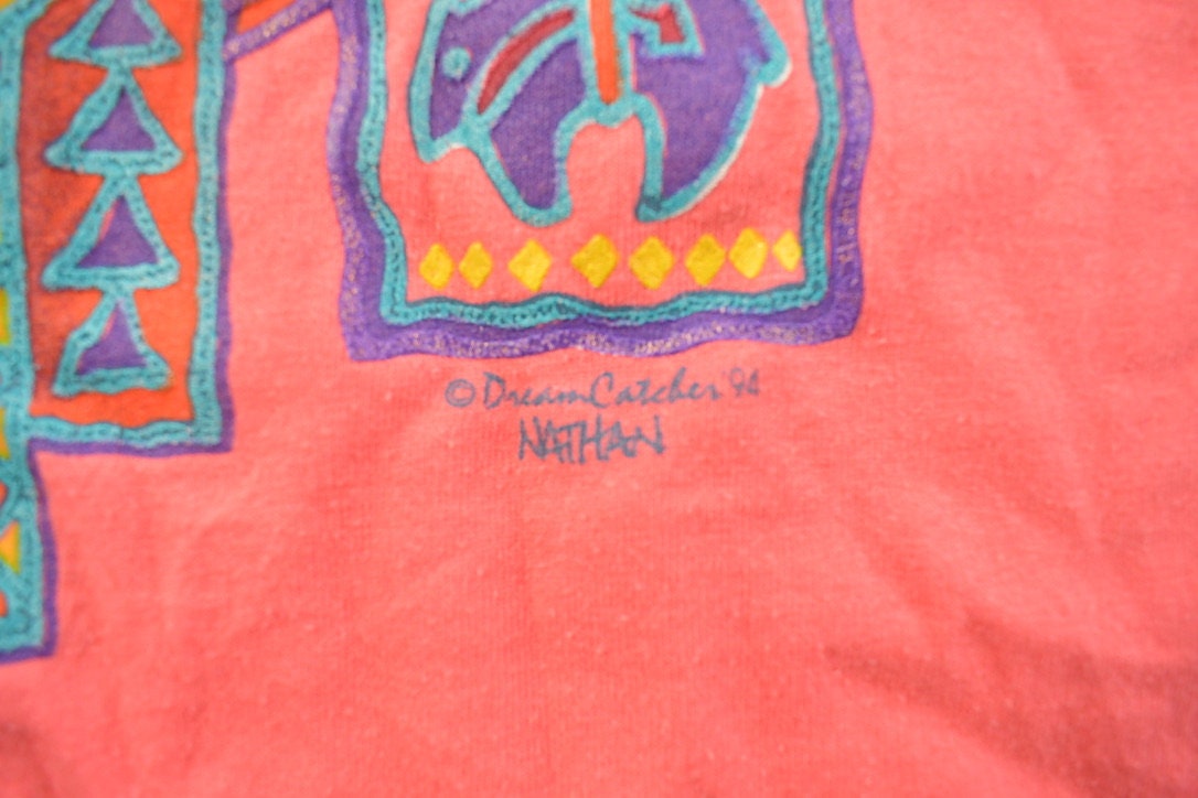 Vintage 1990s Abstract Peppers Themed Graphic T Shirt