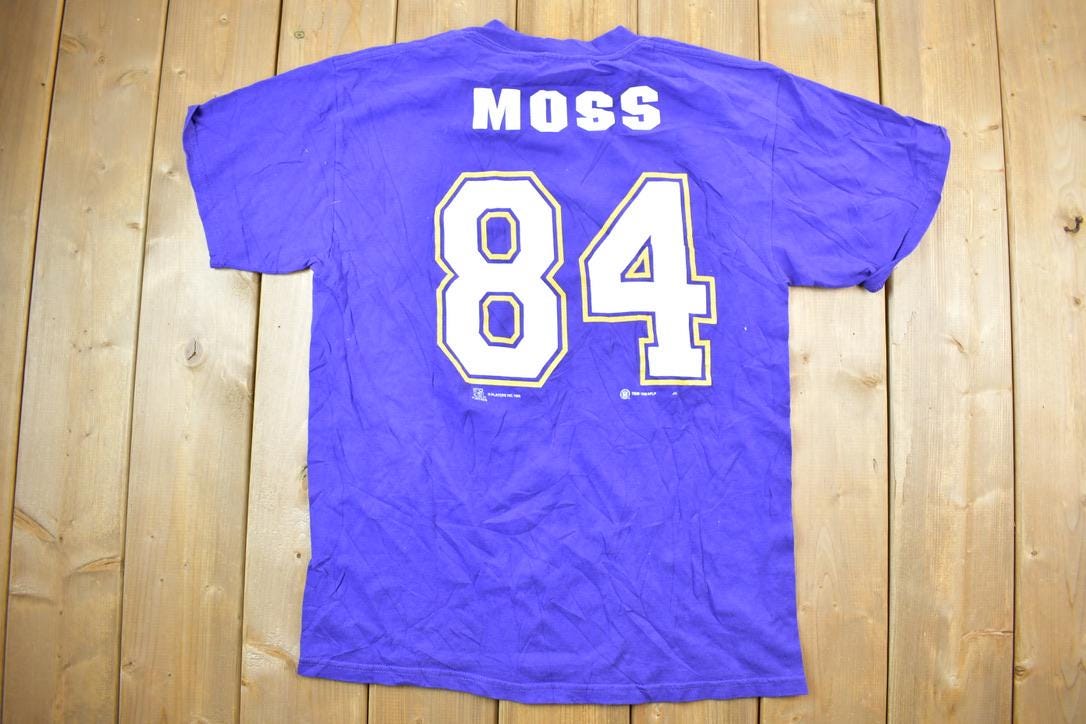 Vintage 1990s Randy Moss Minnesota Vikings NFL Graphic T-Shirt