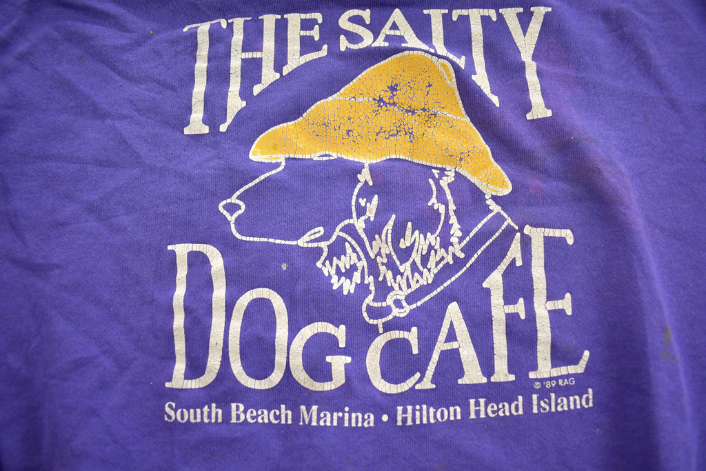 Vintage 1989 Salty Dog Cafe Hilton Head Island Souvenir Travel Crewneck Sweatshirt Made In USA