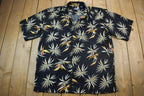 Vintage 1990s floral Graphic Button up T-Shirt