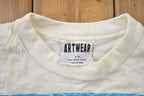 Vintage 1990 Ocean Fishes Theme Bonfire Graphic T-Shirt Single Stitch