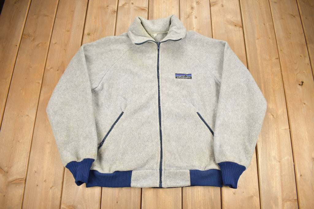 Vintage 1970s Patagonia Raglan Sleeve Full Zip Fleece Sweater