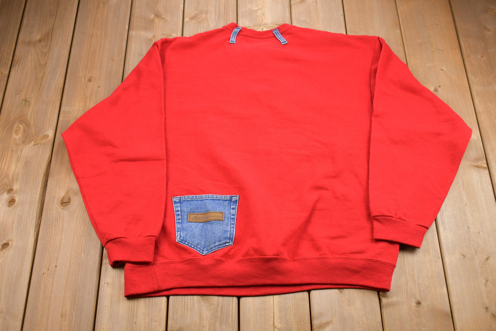 Vintage 1990s Denim Fleece Sweater