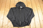 Vintage 1990s Mac Gregor Full Zip Hoodie Streetwear Blank Sweatshirt Men's L / 90's Sun Faded Thrashed Boxy Fit Streetwear Sweater
