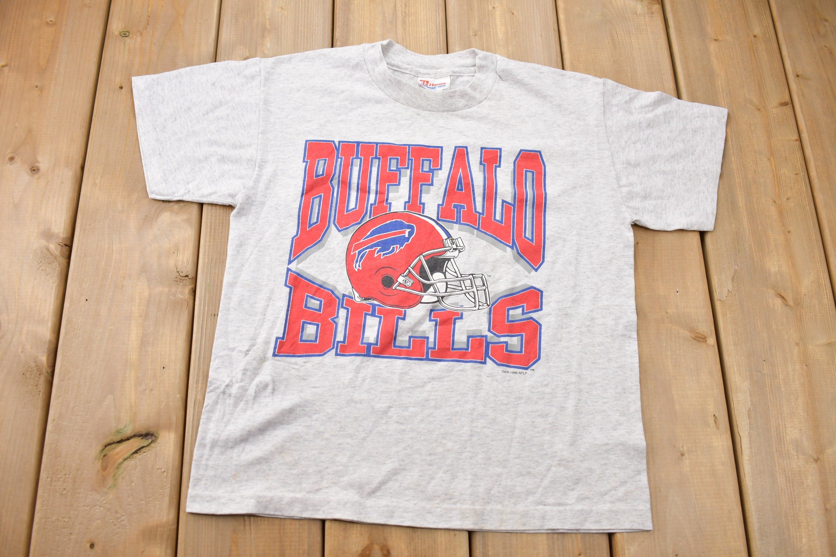 Vintage 1996 Buffalo Bills Helmet Graphic Kids T-Shirt