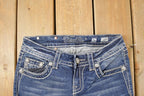 Vintage Deadstock Y2K Miss Me Bedazzled Low Rise Jeans Women's Size 26x31