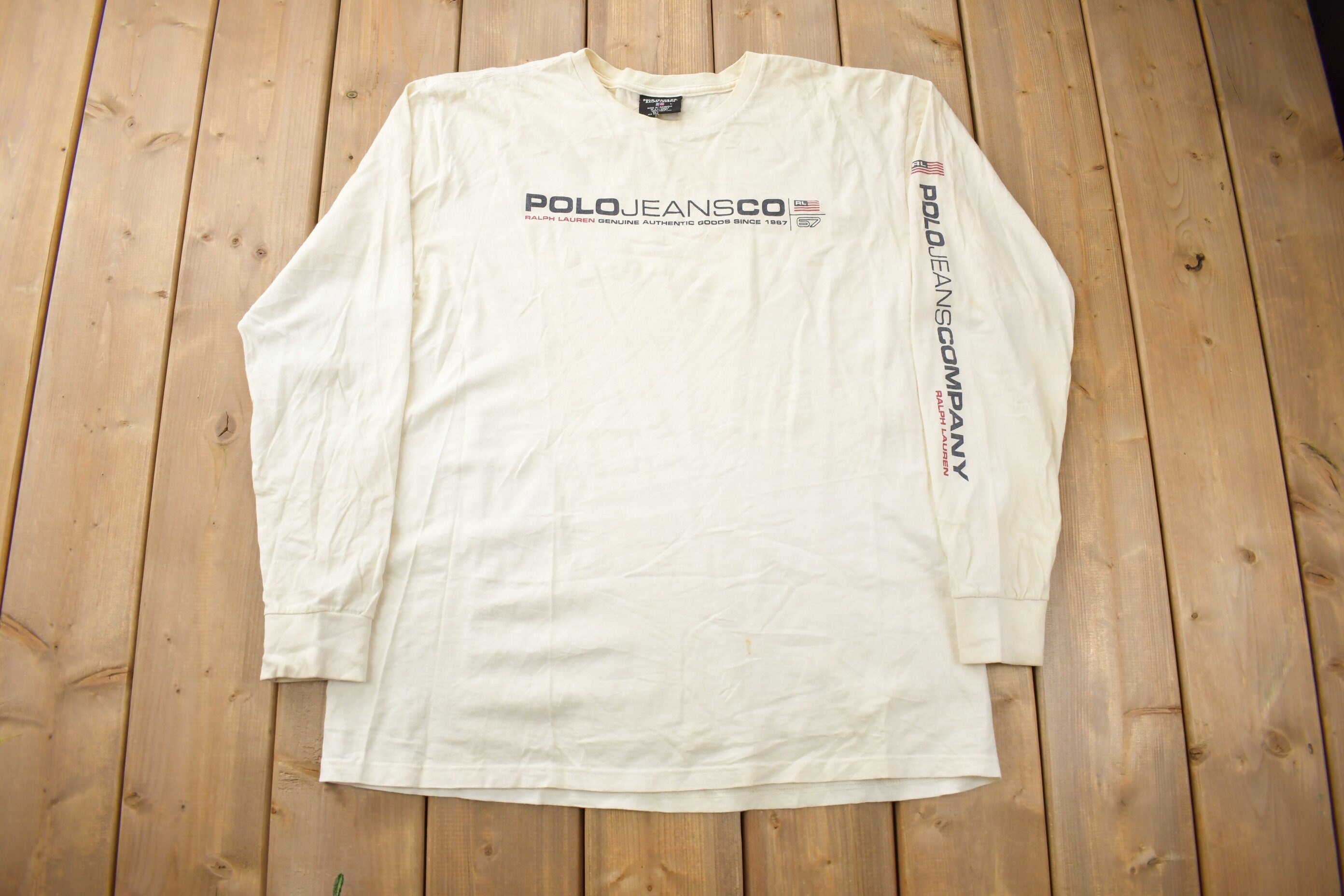 Vintage 1990s Polo Jeans Co Ralph Lauren Long Sleeve T-Shirt