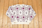 Vintage 1990s Jantzen Abstract Knit Crewneck Sweater Men's M