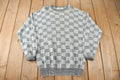 Vintage 1990s Pronto-Uomo Checkered Knit Crewneck Sweater Size L Made In Italy
