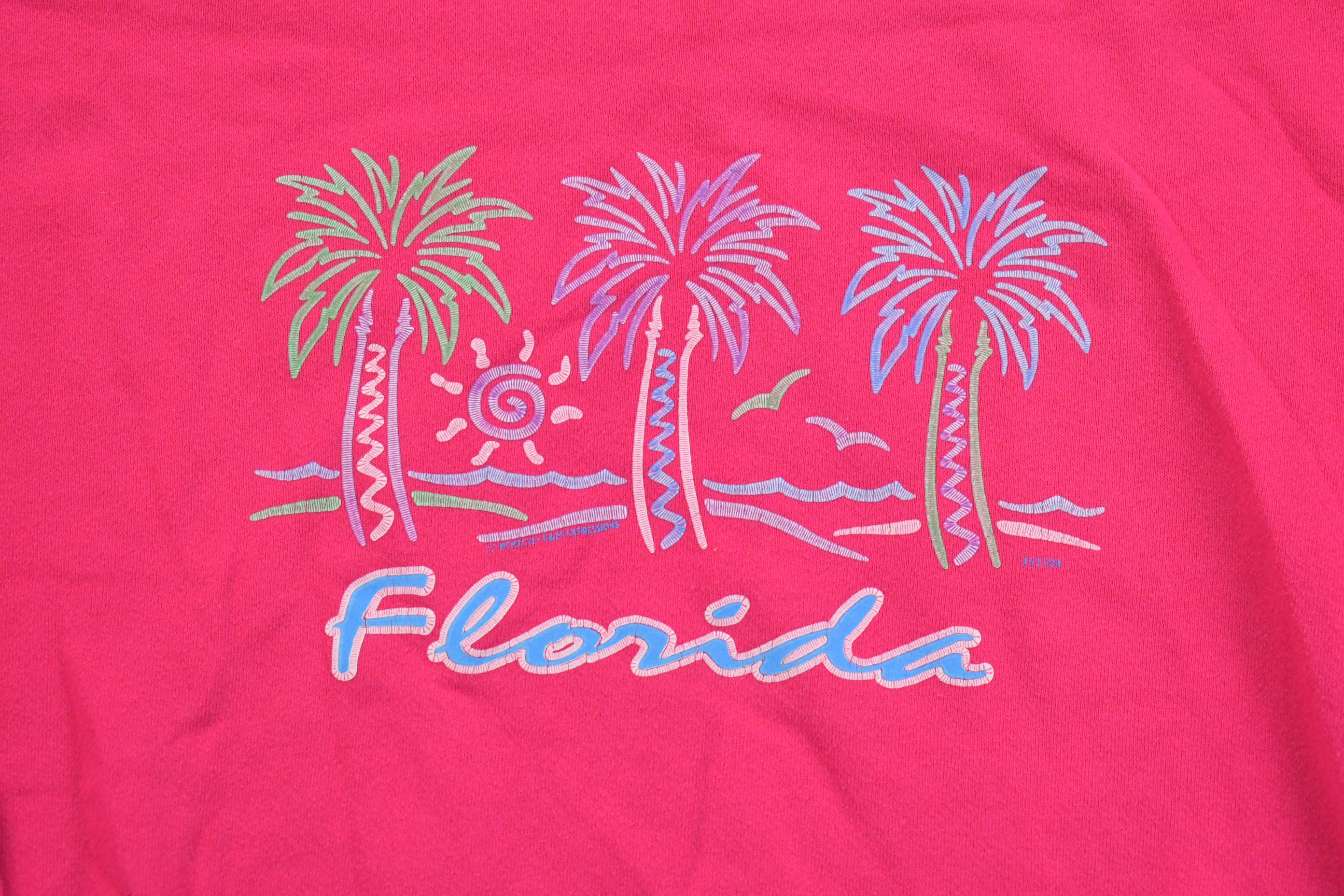 Vintage 1980s Florida Souvenir Crewneck Sweatshirt - Medium