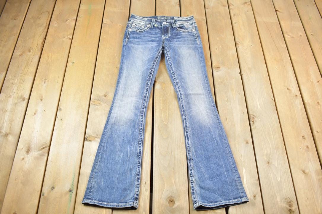 Vintage Y2K Miss Me Bedazzled Low Rise Jeans Size 26x31