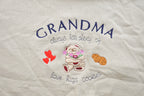 Vintage 1990s Cute Grandma Embroidered Collared Sweatshirt