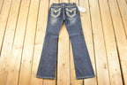 Vintage Deadstock Y2K Grace LA Bedazzled Low Rise Jeans Women's Size 27x30