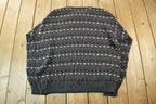 Vintage 1990s Crossings Knit Abstract Pattern Crewneck Sweater