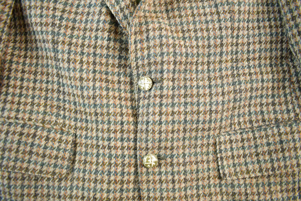Vintage 1980s Harris Tweed Hand Woven Wool Two Button Blazer Jacket Men's Medium