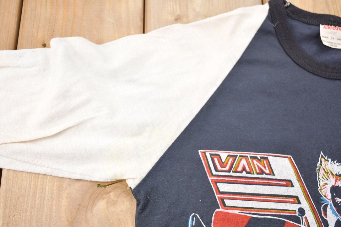 Vintage 1980s Van Halen Live in Concert Graphic Band T-Shirt