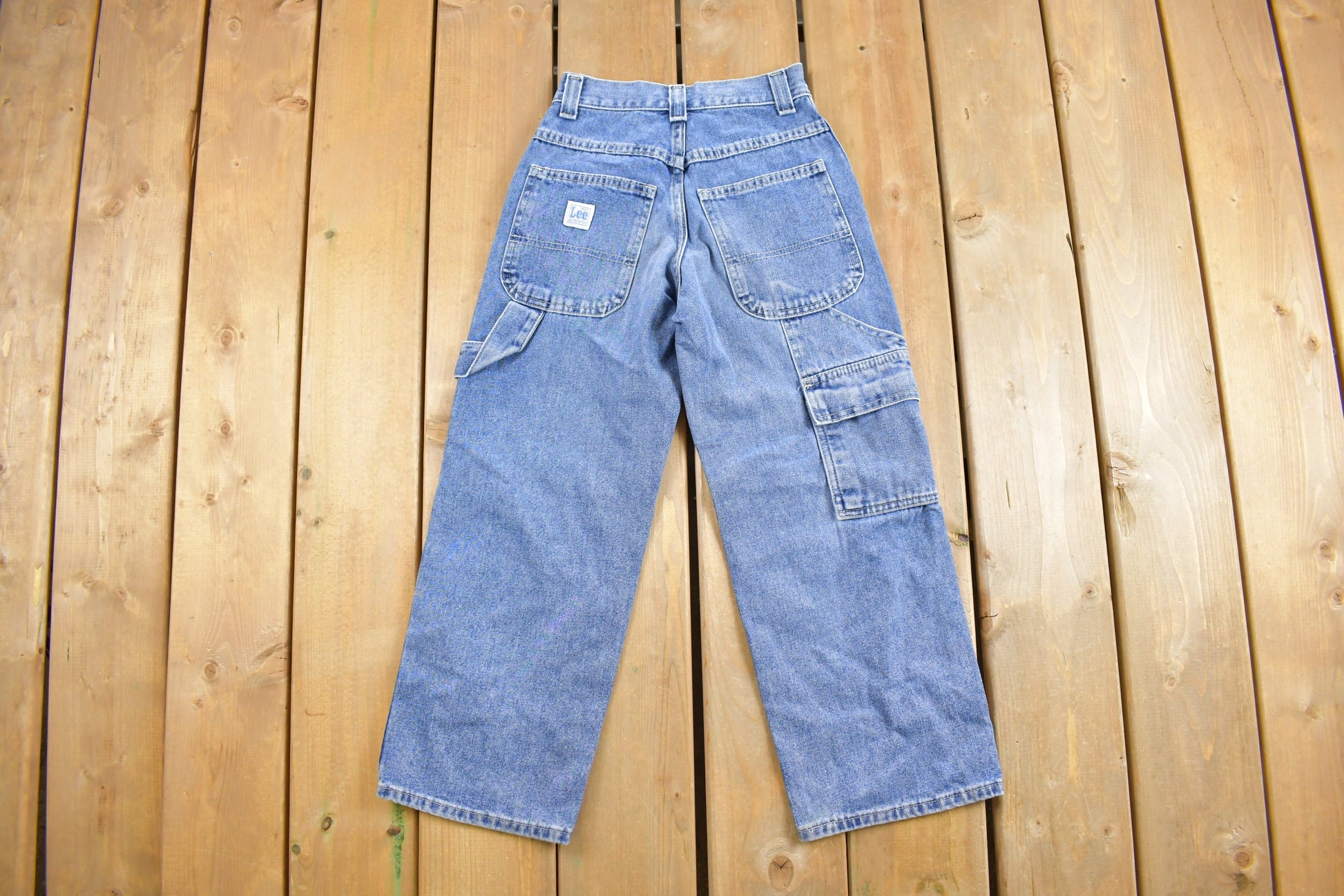 Vintage 1980s Lee Authentic Youth Carpenter Jeans Size 21 x 22.5