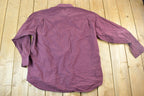 Vintage 1990s Burgundy Oscar De La Renta Button Up Shirt